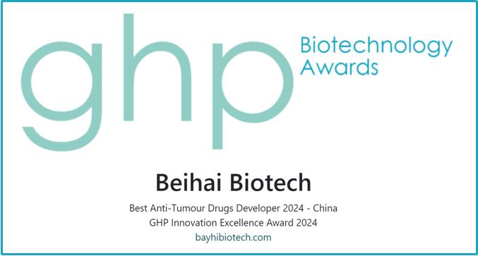 Best Anti-Tumour Drugs Developer 2024-ChinaGHP Innovation Excellence Award 2024